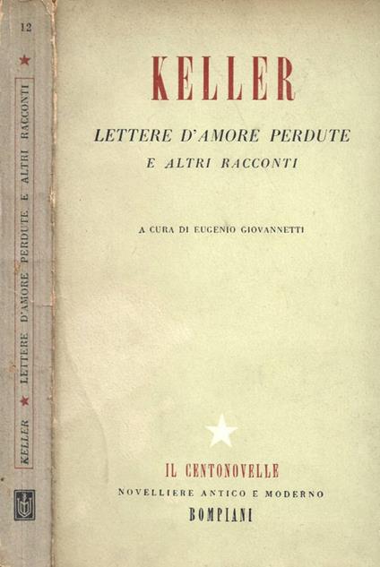 Lettere d'amore perdute e altri racconti - Gottfried Keller - copertina