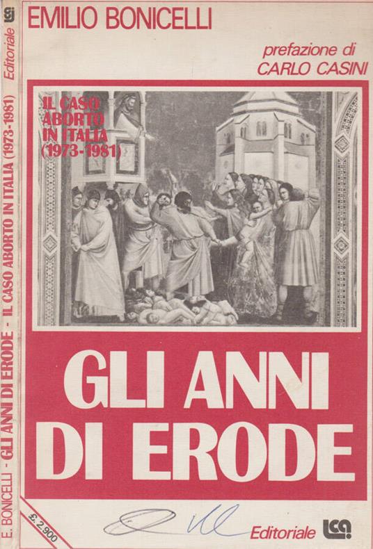 Gli anni di Erode - Emilio Bonicelli - copertina