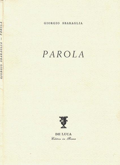 Parola - Giorgio Sbaraglia - copertina