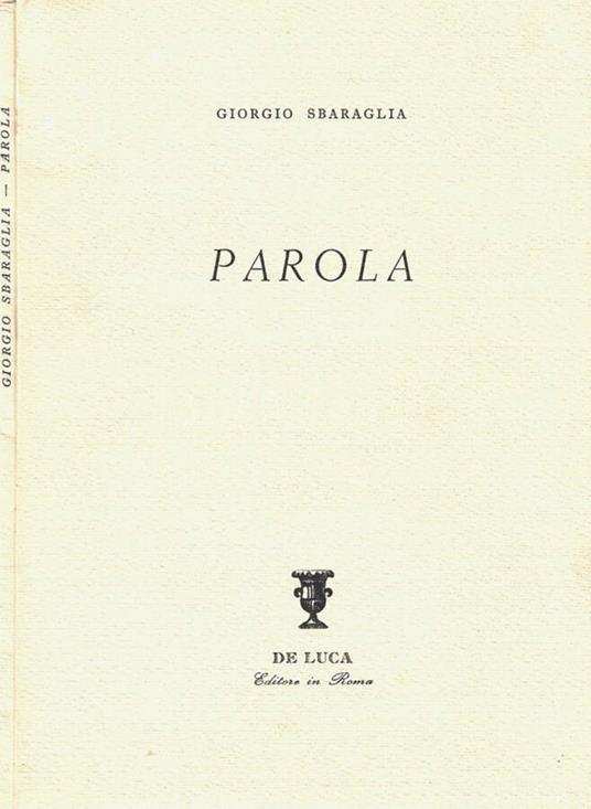 Parola - Giorgio Sbaraglia - copertina