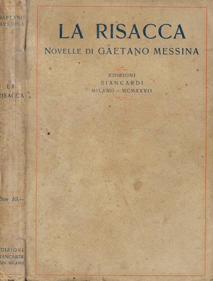 La risacca - Gaetano Messina - copertina