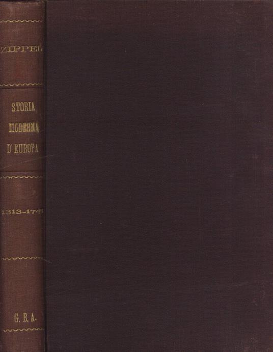 Manuale di storia moderna d' Europa - Giuseppe Zippel - copertina