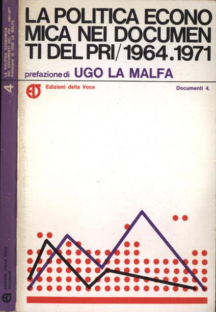 La politica economica nei documenti del PRI 1964 - 1971 - copertina