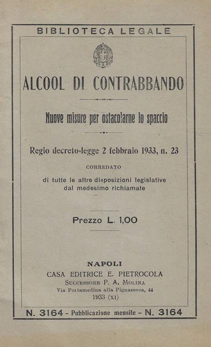 Alcool di contrabbando - copertina