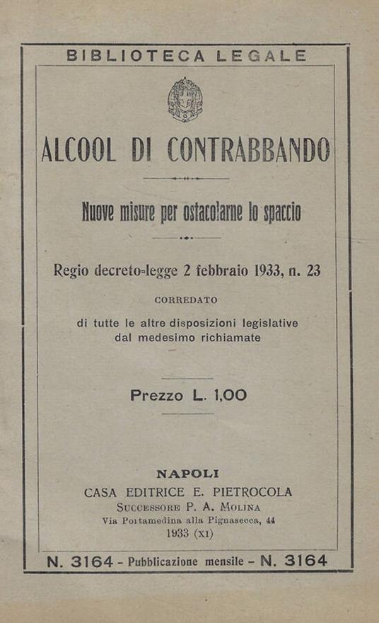 Alcool di contrabbando - copertina