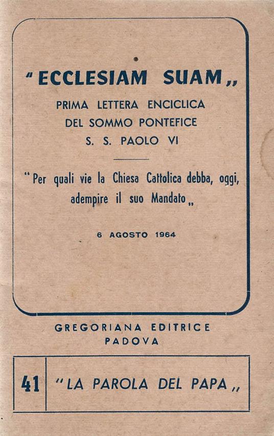 Ecclesiam Suam - copertina