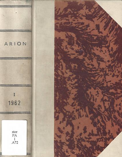 Arion Vol. I - copertina