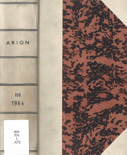 Arion Vol. III - copertina