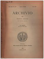Archivio della Società romana di Storia patria. Vol. LXXXIII Anno 1960