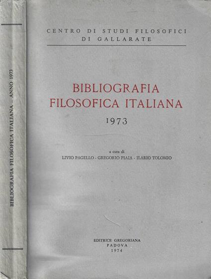 Bibliografia filosofica italiana 1973 - copertina