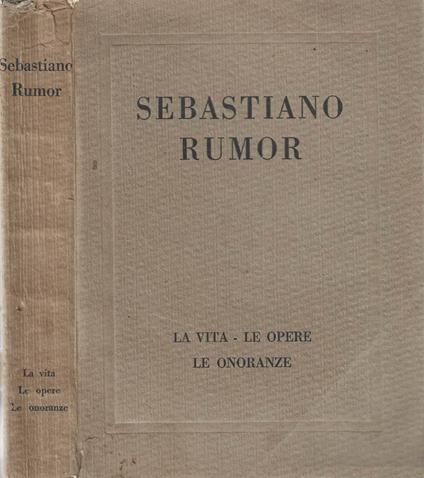 Sebastiano Rumor - copertina