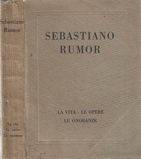 Sebastiano Rumor - copertina