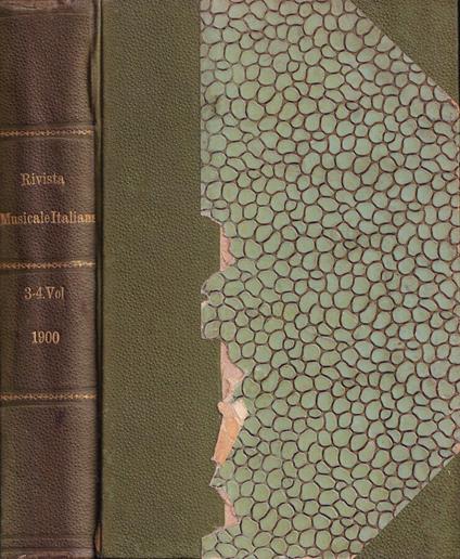 Rivista Musicale Italiana, 1900, Volumi 3-4 - copertina