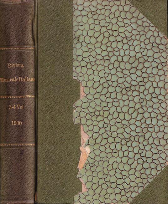 Rivista Musicale Italiana, 1900, Volumi 3-4 - copertina