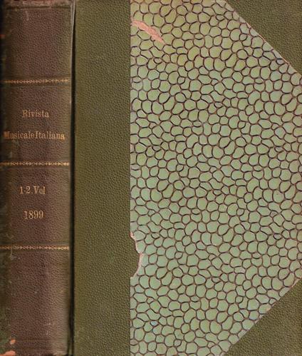 Rivista Musicale Italiana, 1899, Volumi 1-2 - copertina