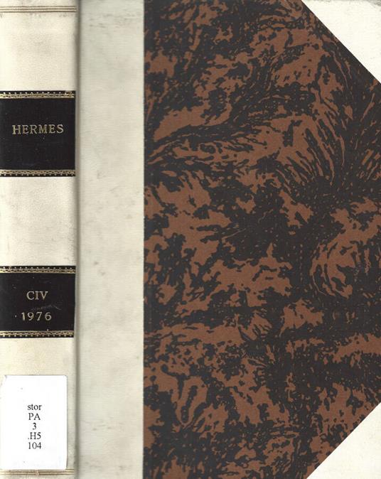 Hermes Vol. CIV - copertina