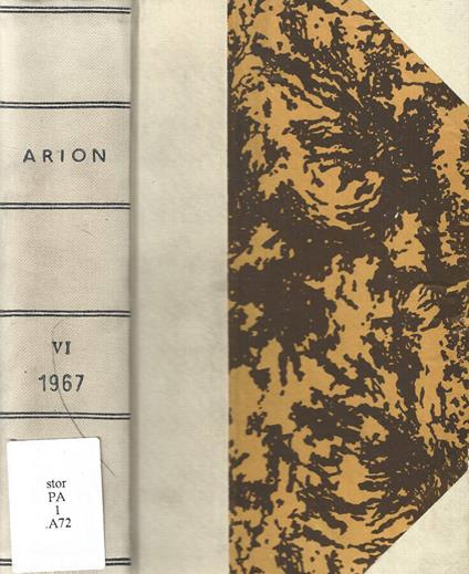Arion Vol. VI - copertina