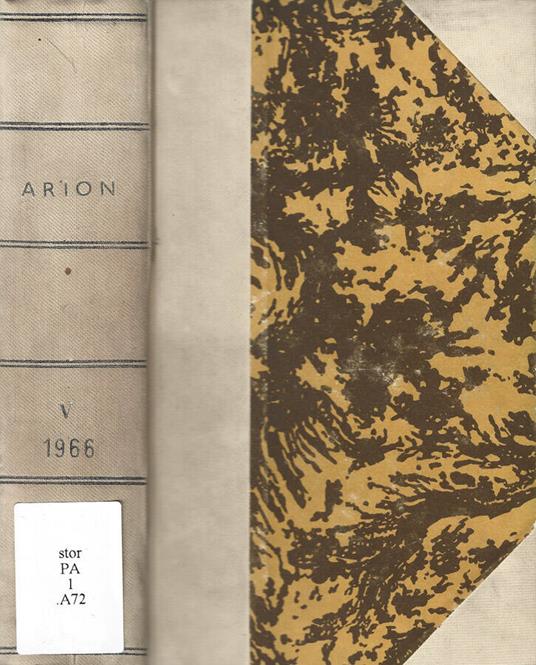 Arion Vol. V - copertina