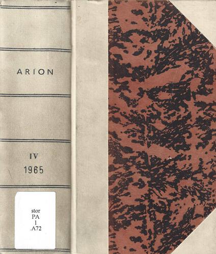 Arion Vol. IV - copertina