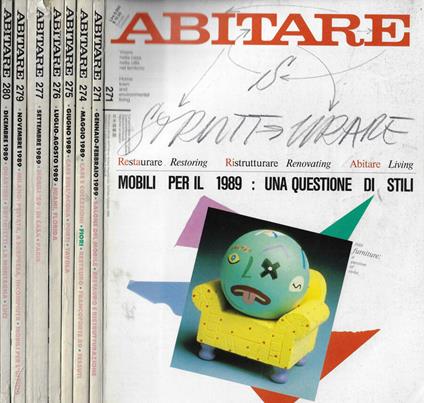 Abitare Anno 1989 n. 271-274-275-276-277-279-280 - copertina