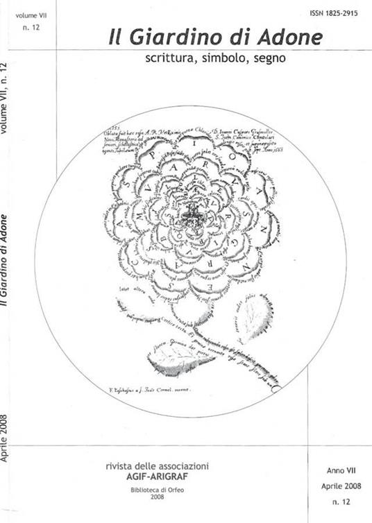Il Giardino di Adone. Volume 12/2008 - copertina