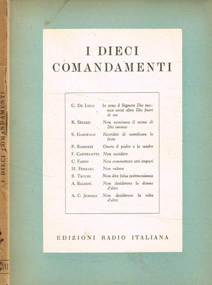 I dieci comandamenti - copertina