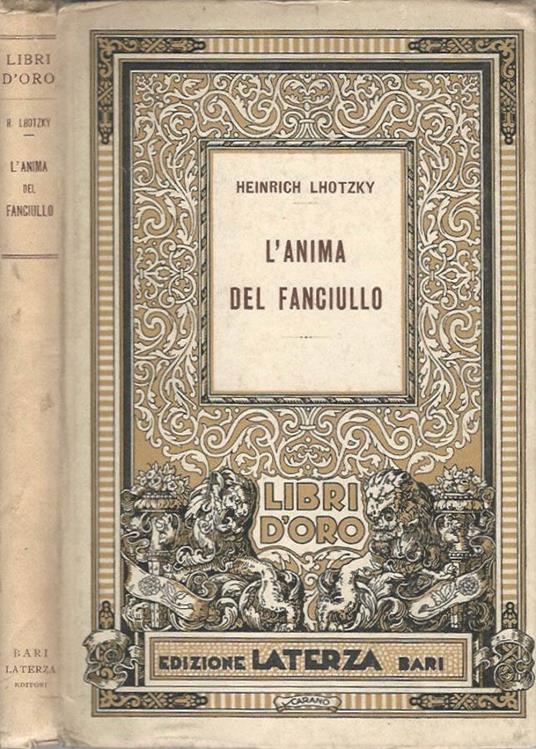 L' anima del fanciullo - Heinrich Lhotzky - copertina