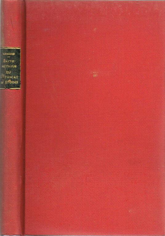 Arithmétique du Certificat d'Etudes - copertina