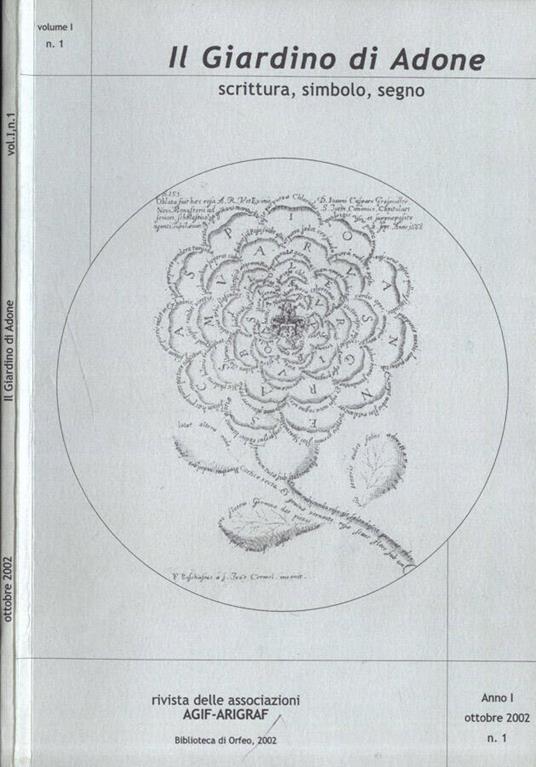 Il Giardino di Adone Anno 2002 n. 1 - copertina