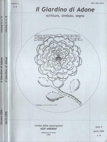 Il Giardino di Adone Anno 2006 nn. 8 - 9 - copertina