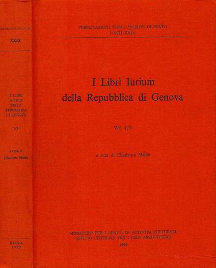 I libri Iurium della Repubblica di Genova - copertina