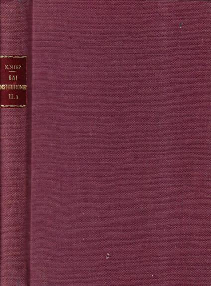 Gai Institutionum Commentarius Secundus 1-96 (Sachenrecht) - copertina