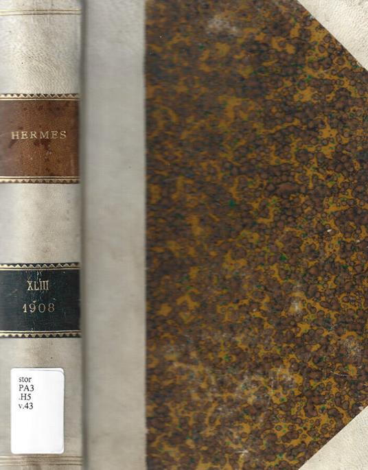 Hermes Vol. XLIII - copertina