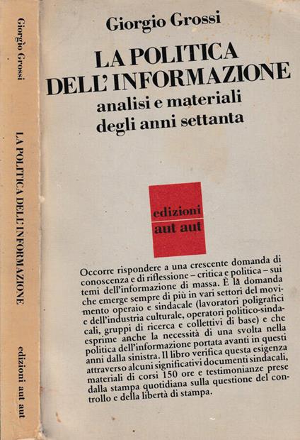 La politica dell'informazione - copertina