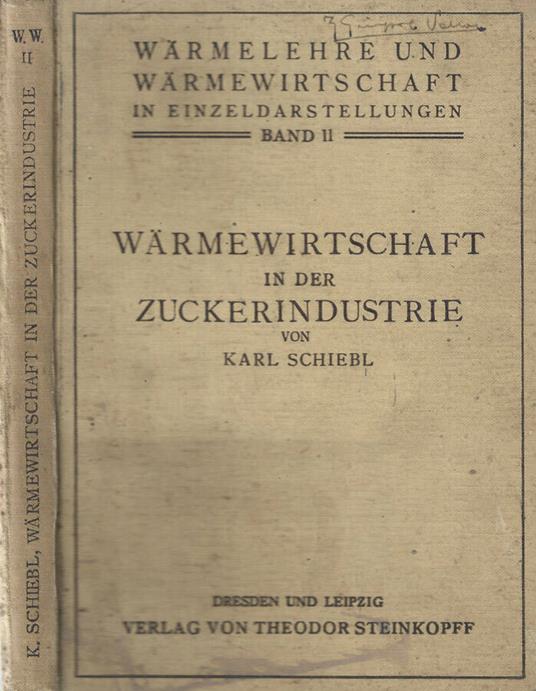 Warmewirtschaft in der zuckerindustrie vol. II - copertina