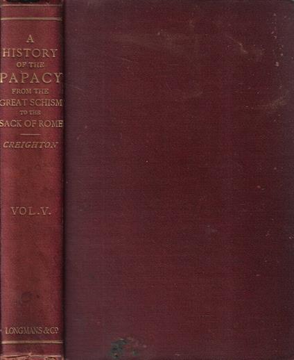 A history of the papcy Vol. V - copertina