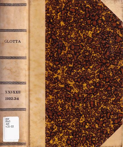 Glotta, volumi XXI-XXII, 1932-34 - copertina