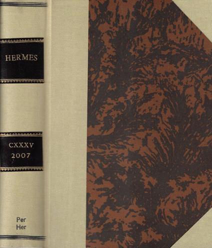 Hermes CXXXV 2007 - copertina