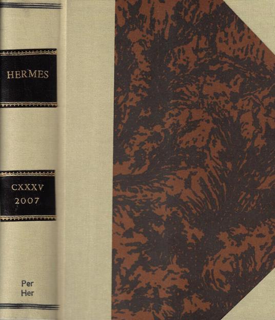 Hermes CXXXV 2007 - copertina