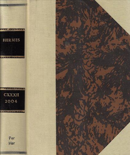 Hermes CXXXII 2004 - copertina