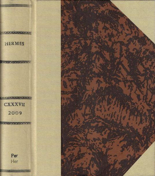 Hermes CXXXVII 2009 - copertina