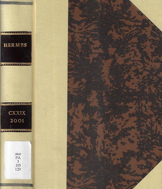 Hermes CXXIX 2001 - copertina