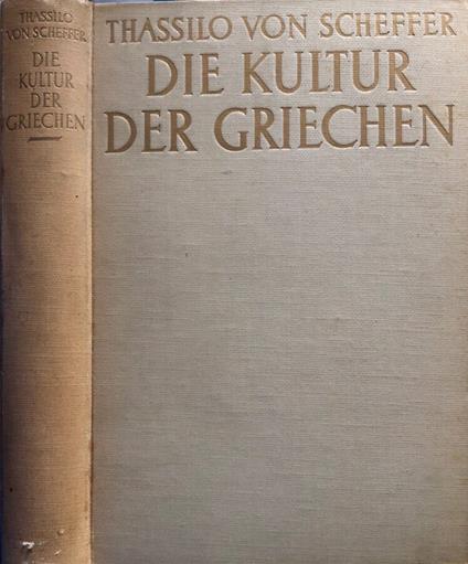 Die kultur der griechen - copertina