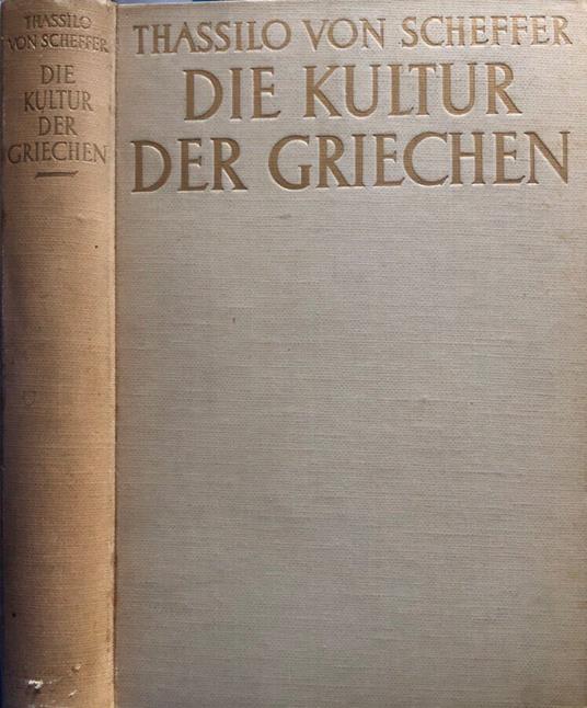 Die kultur der griechen - copertina
