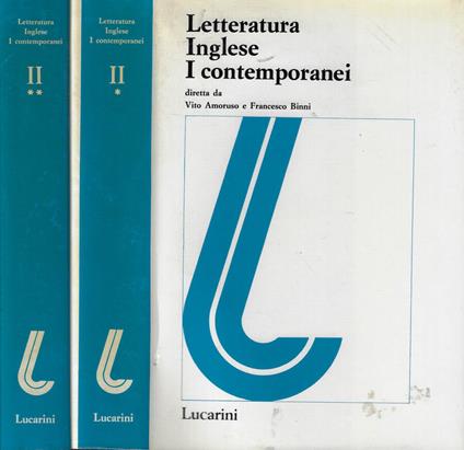 Letteratura inglese. I contemporanei vol. II - copertina