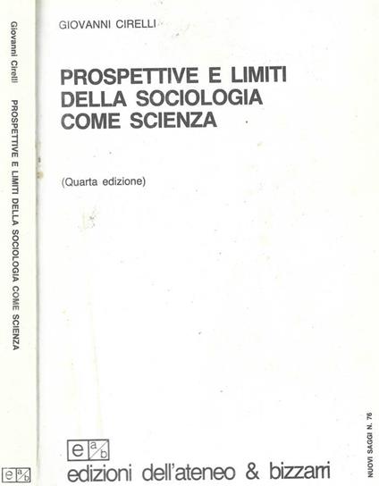 Prospettive e limiti della sociologia come scienza - Giovanni Cirelli - copertina