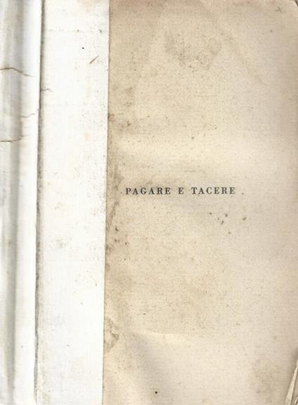 Pagare e tacere - Bianca De Maj - copertina