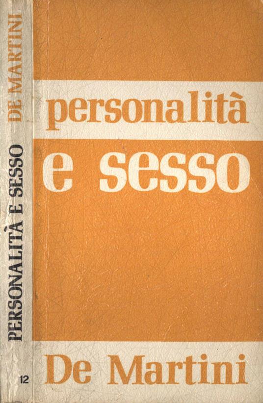 Personalità e sesso - Nicola De Martini - copertina