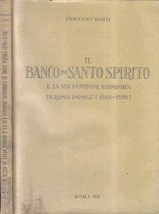 Il banco di Santo Spirito - Ermanno Ponti - copertina