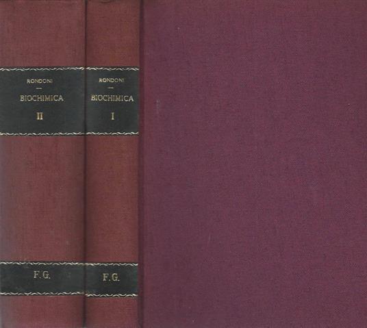 Elementi di Biochimica - Vol. I, II - Pietro Rondoni - copertina